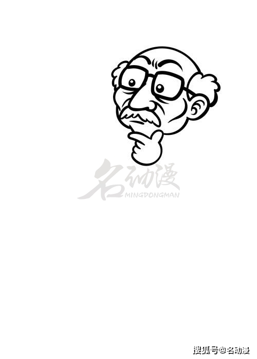 卡通人物科学家绘画教程