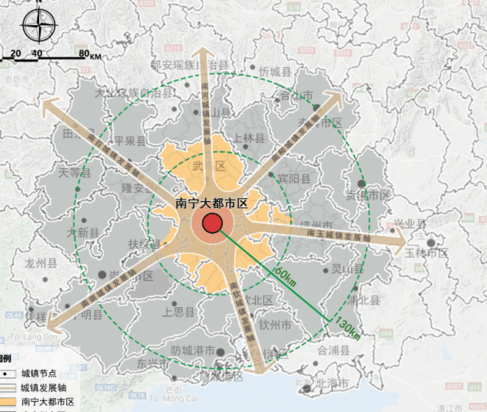 近幾年來,廣西傾向於支持南寧做大做強,向沿海城市發展,未來的南寧