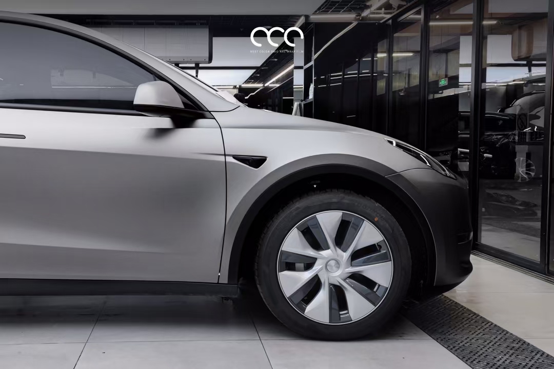 特斯拉model y 全车漫彩改色膜山灰,高级灰 高级感_gray_全国_model