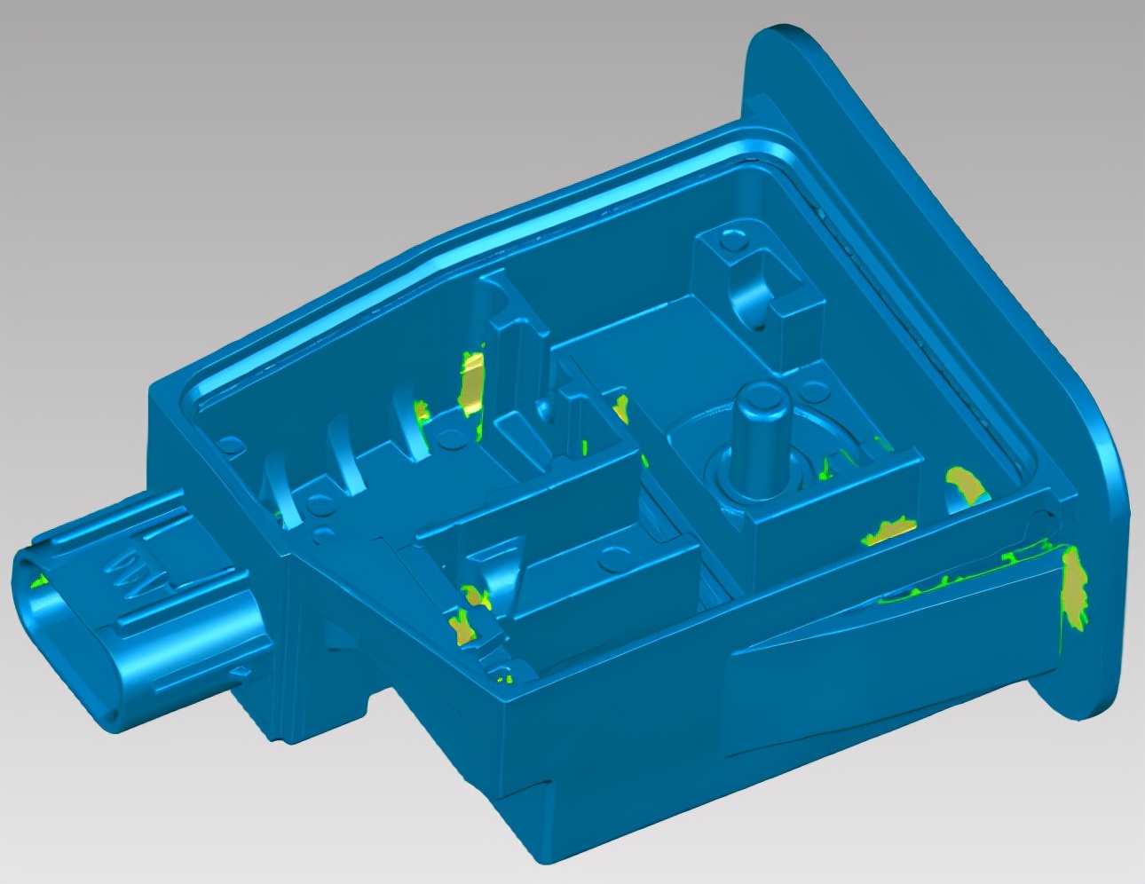 使用三维检测软件对采集数据进行分析,包括与cad数模对比和误差分析