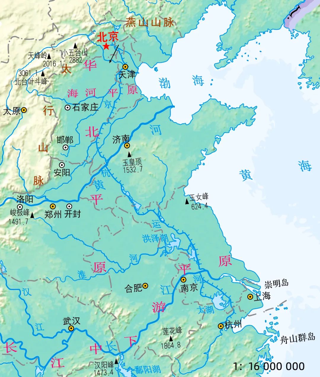 华北平原地形图片