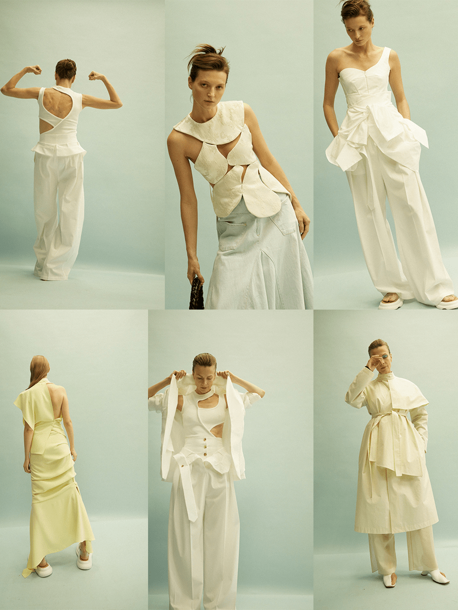 设计 A.W.A.K.E. MODE 2022春夏系列，不对称、露背等设计，隐喻的细节更添亮点