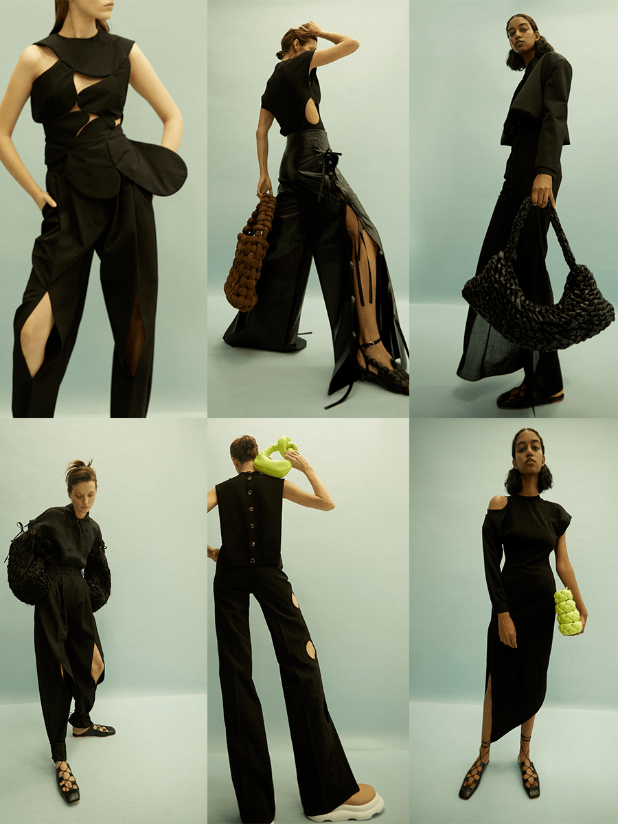 设计 A.W.A.K.E. MODE 2022春夏系列，不对称、露背等设计，隐喻的细节更添亮点