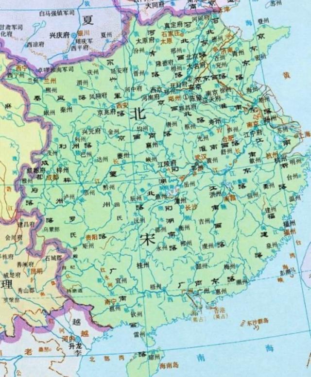 宋朝时期的中国地图图片