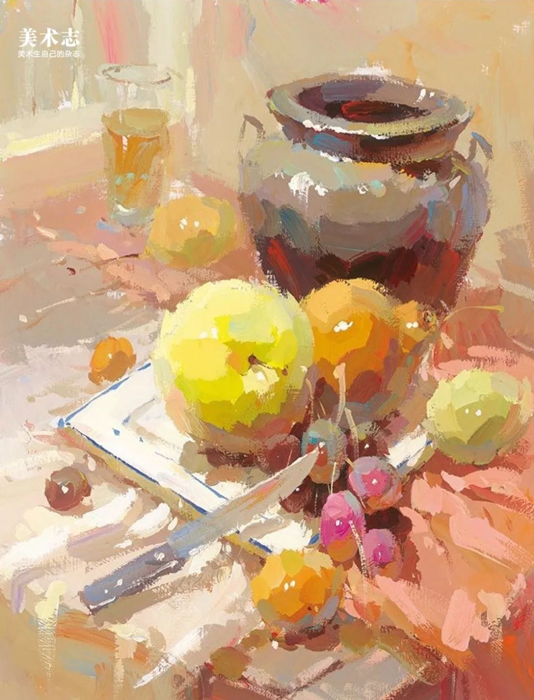 尚唯美画室把复杂的色彩静物理解成简单几何体形体问题就会迎刃而解