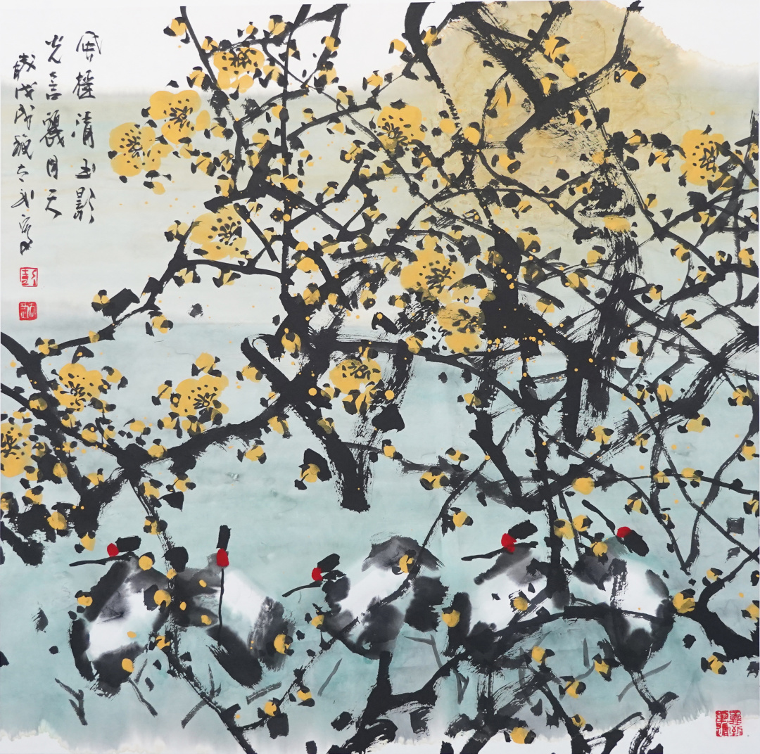 彭太武《风摇清余影》纸本彩墨 68x68cm我不知道别人理解绘画杰作的