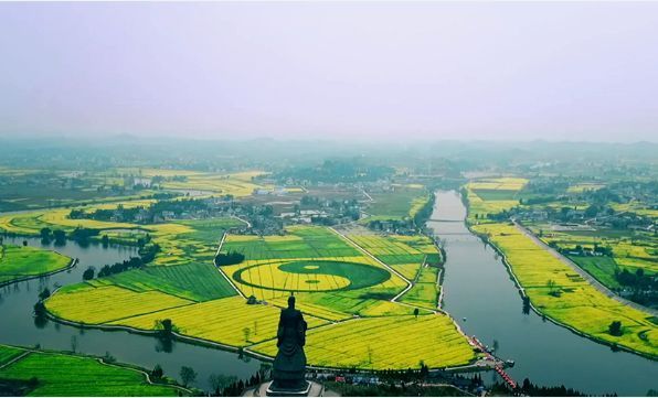 潼南区古镇观光游_陈抟_景区_油菜花