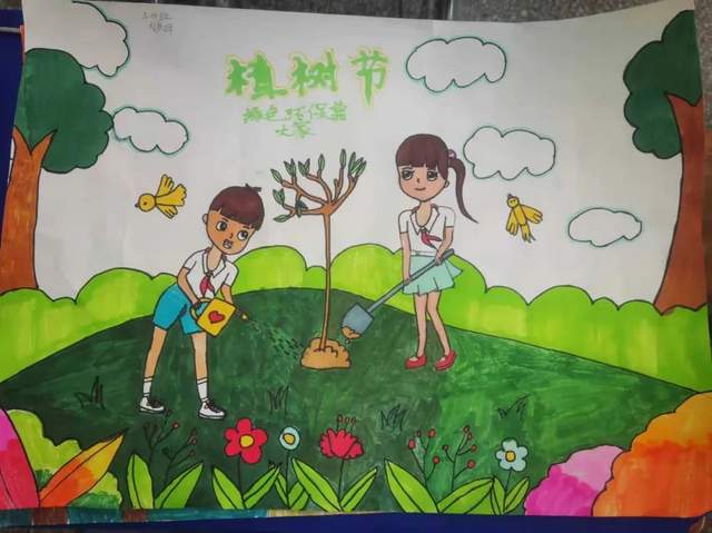 重庆奉节县诗城路小学植树节活动拉开帷幕