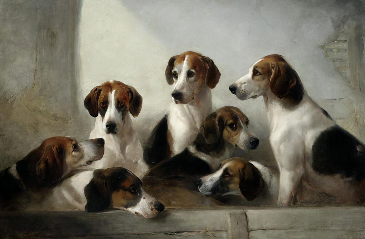 艺术家笔下的写实油画宠物狗100幅_狗狗_写实_油画