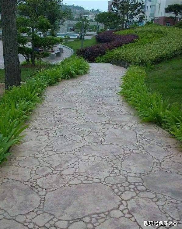 武汉压花地坪施工绿之杰压花地坪压模地坪艺术地坪武汉绿之杰建材