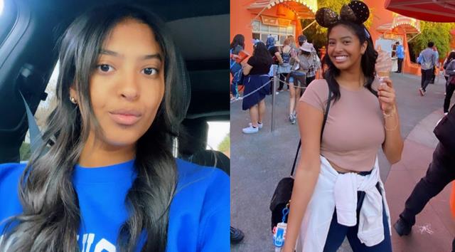 原创科比19岁女儿近照穿泳装海滩日光浴有瓦妮莎神韵亭亭玉立