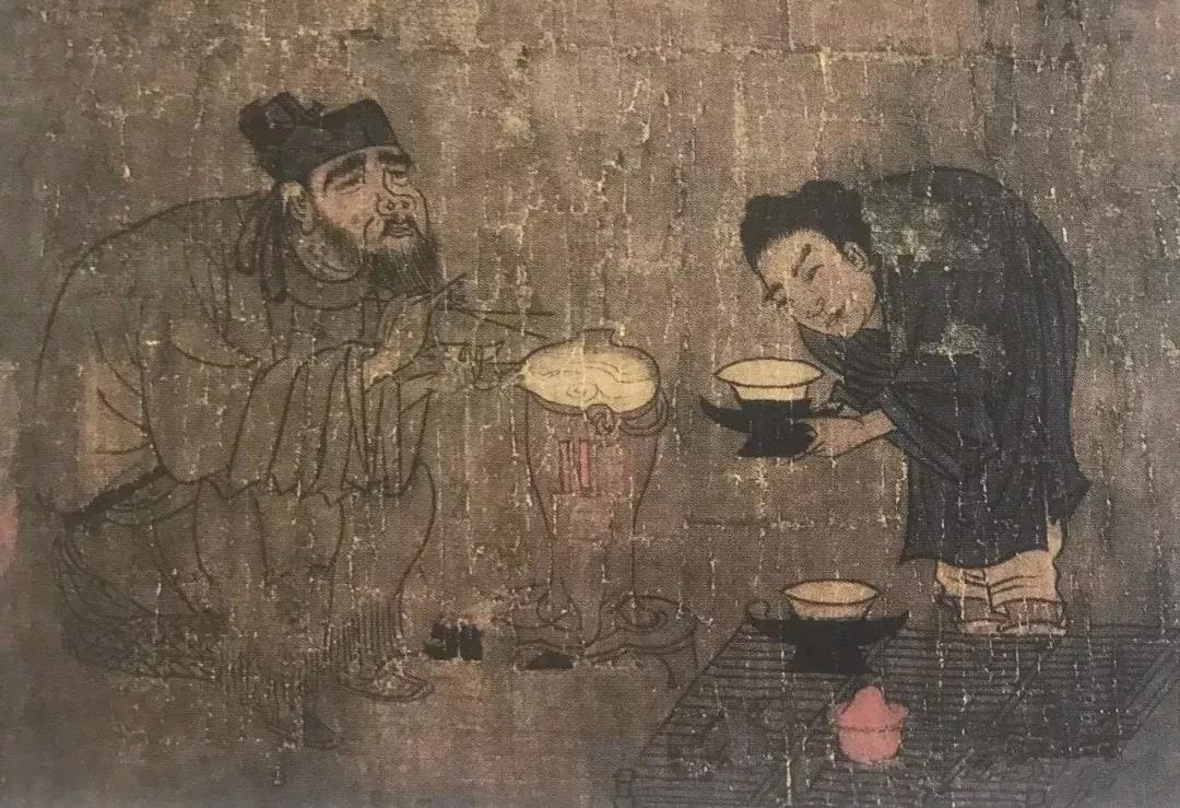 观赏这一阶段的茶绘画作品,注意力很自然的被人物的神态动作,画面的