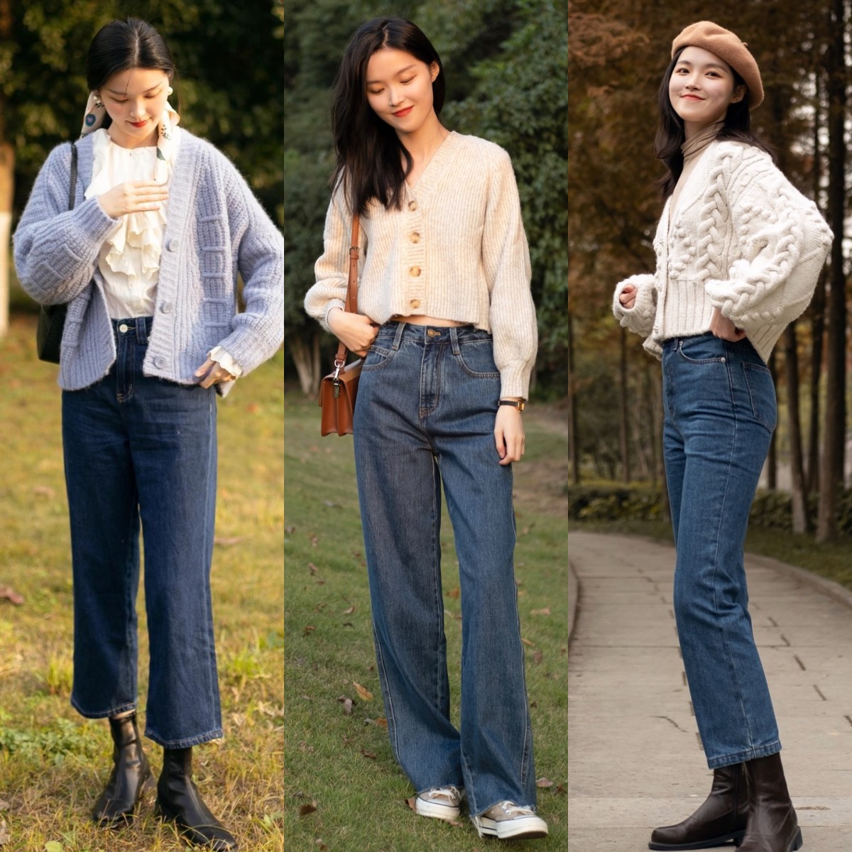 牛仔裤怎么穿出"法式风格"?记住这3个搭配要领_造型_穿法_上衣