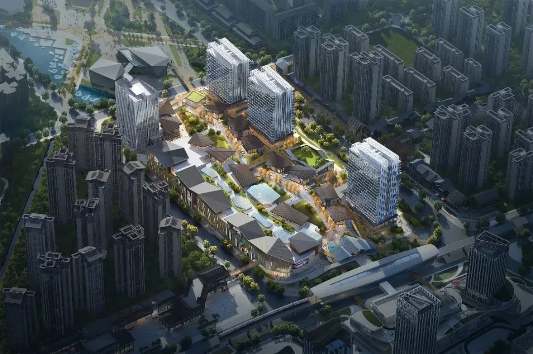 位于新津站东侧的"数字经济产业园区"和石笋街小学的设计方案相继出炉