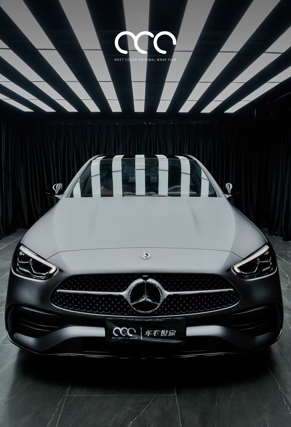 厚重且清雅,奔驰c260l 漫彩山灰改色膜_搜狐汽车_搜狐网