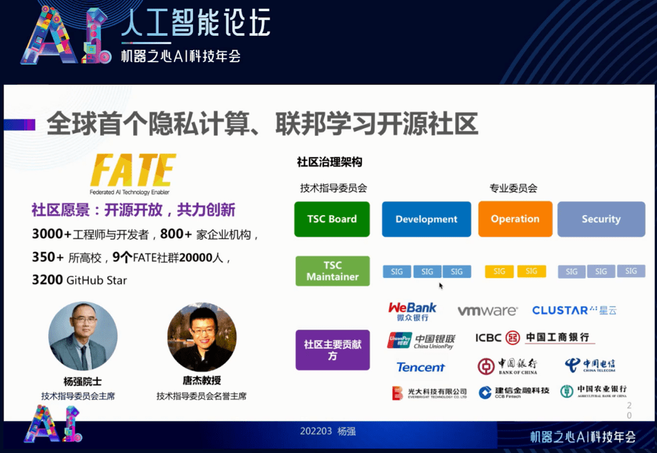 FATE联邦学习开源社区技术指导委员会主席杨强：重视可信联邦学习