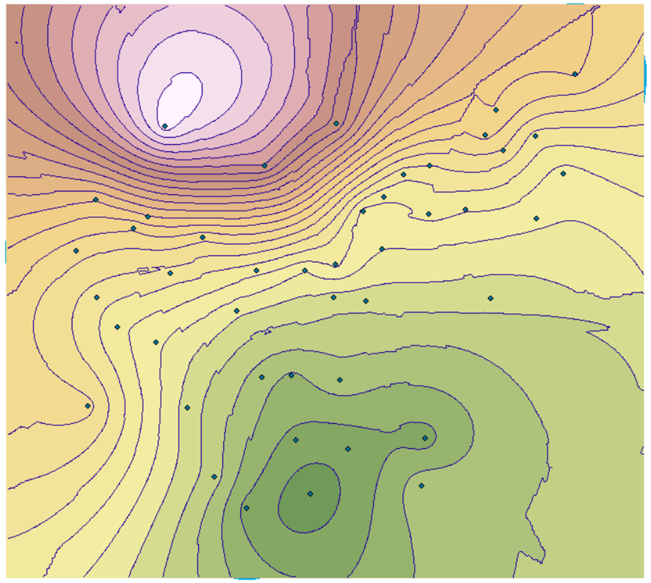 arcgis等值线图绘制图片