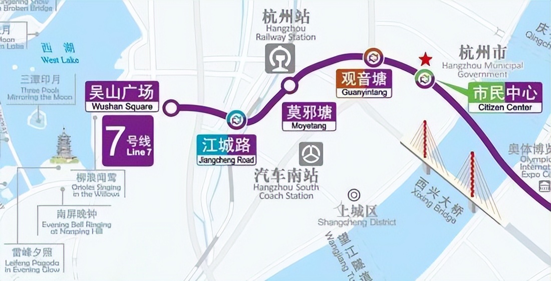 杭州地铁7号线线路图图片