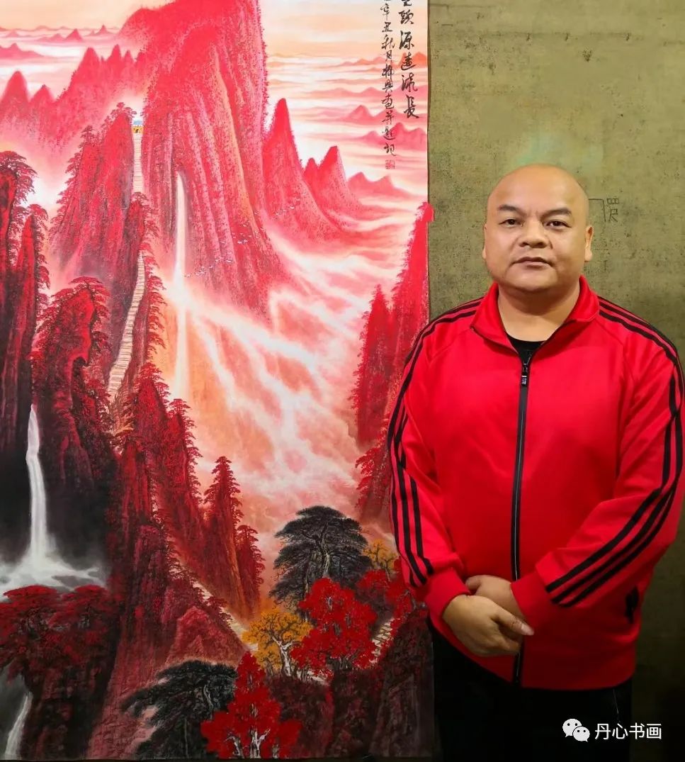 构图雄阔气势蔚然山水画家万柳兴