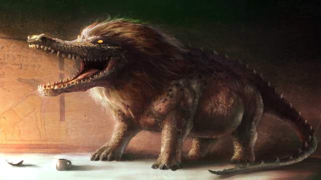 用cg做出来是这样的阿米特跟大多数埃及神一样不喜欢好好长,他由鳄鱼