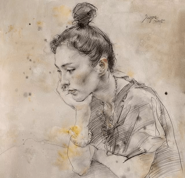 尚唯美川美院长庞茂琨速写肖像作品欣赏兰州画室