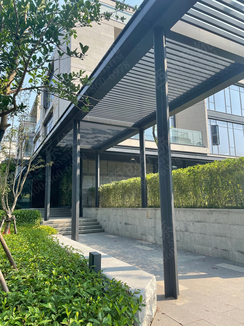 陕西航旅二期十字型精制钢柱风雨连廊图纸深化案例