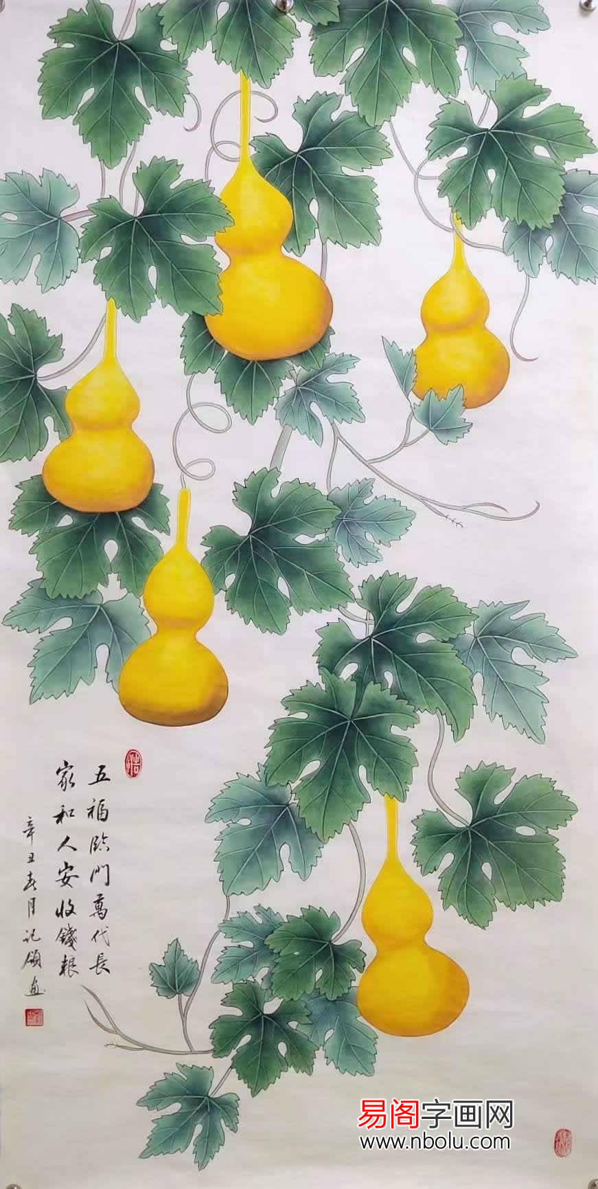 周金阊陈石松等名家葫芦画欣赏五福临门福禄到家