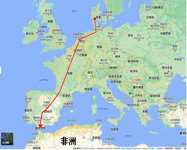 我们整个行程是从丹麦的哥本哈根开始,一路南下,经过德国北部,再北南