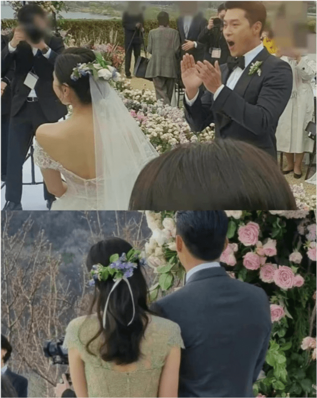 原创玄彬婚礼高清图终于曝光穿正装站姿太man却被孙艺珍抢去风头