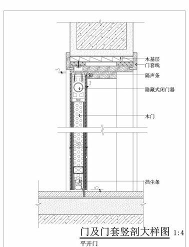 cad平开门平面图画法图片