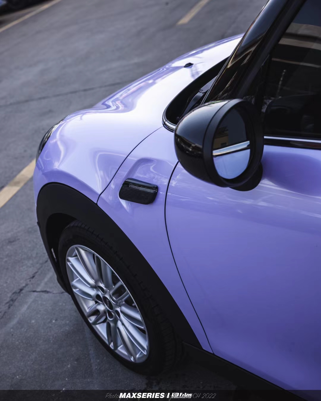 lbfilm改色膜宝马mini液态金属星黛紫