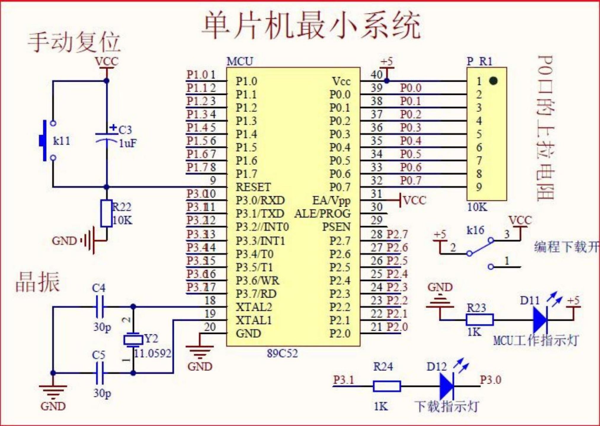 读锁存器和读引脚,可以发现p3口的结构和p1口相比,它一个与非门,还多