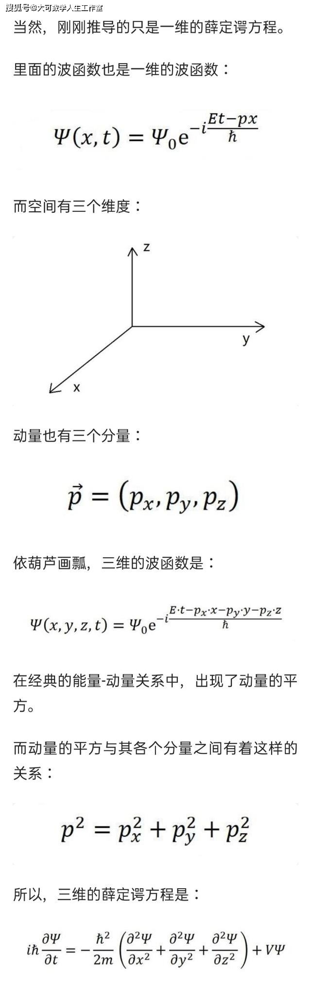 薛定谔方程推导图片