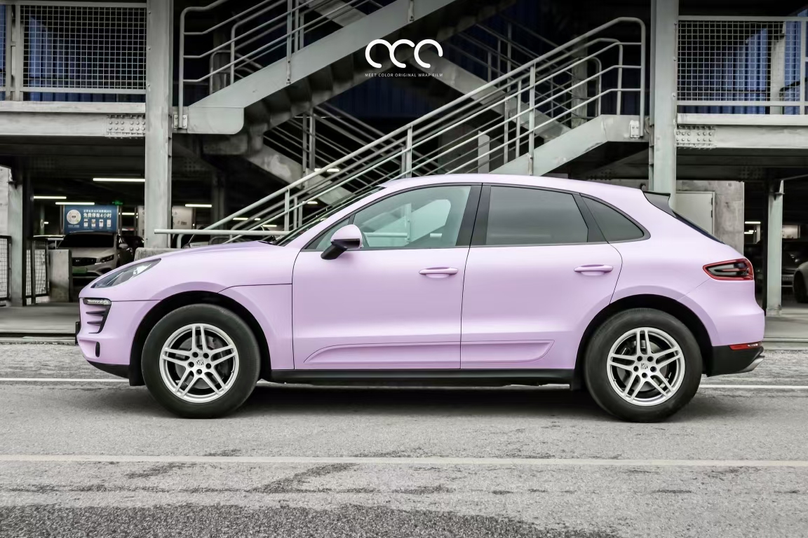 保时捷macan漫彩改色膜pet轻芋紫