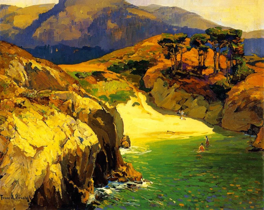 大胆色彩的运用生动的构图风景油画美醉了