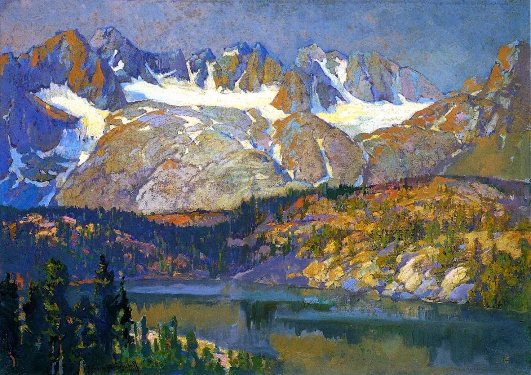 大胆色彩的运用生动的构图风景油画美醉了