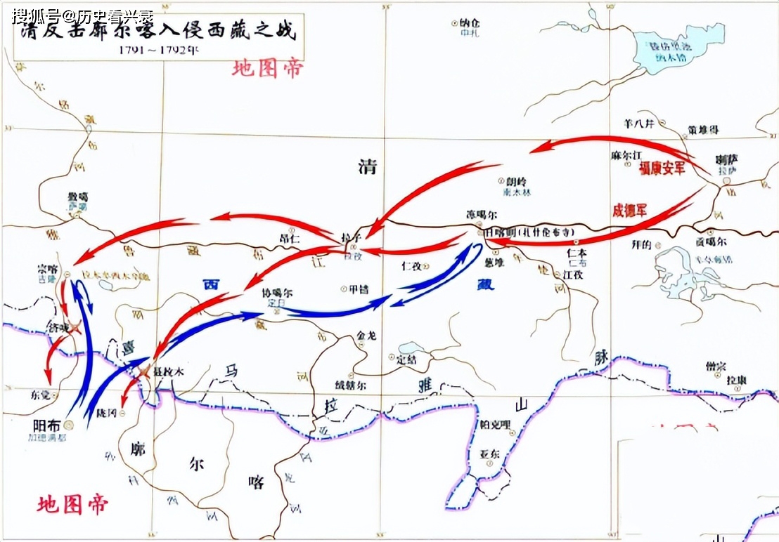 尼泊爾入侵清朝,乾隆為何捨近求遠從黑龍江發兵?_西藏_巴勒布_聶拉木