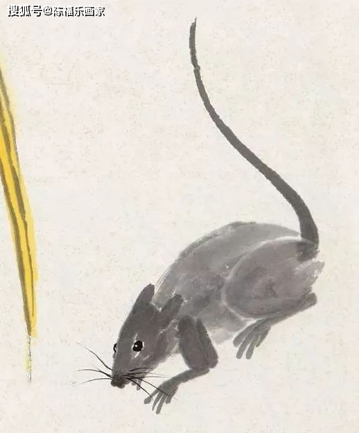 齐白石最贵的五只老鼠,一只200万!_丰年_稻穗_画面