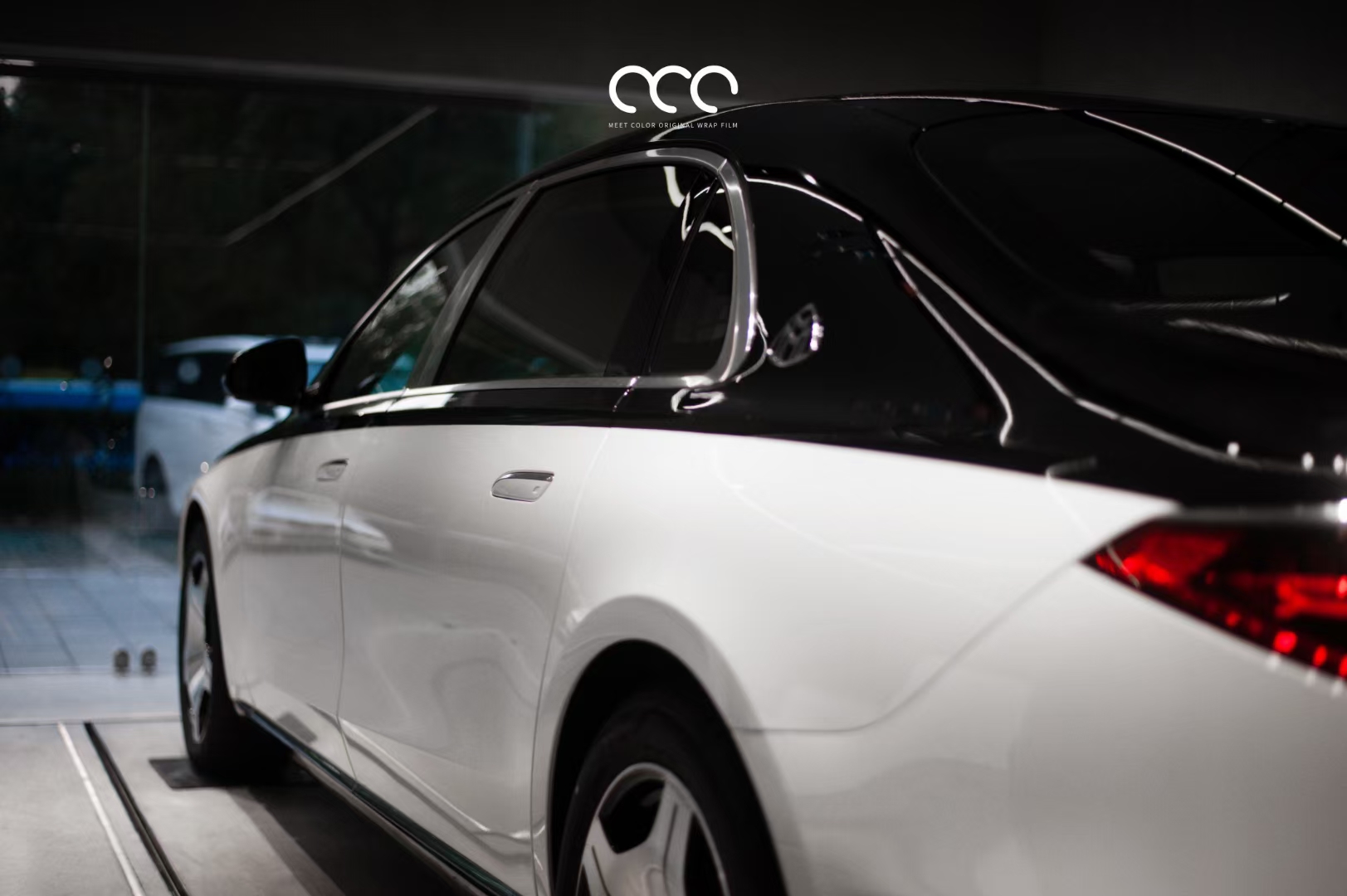 奔驰s480漫彩改色膜亮白