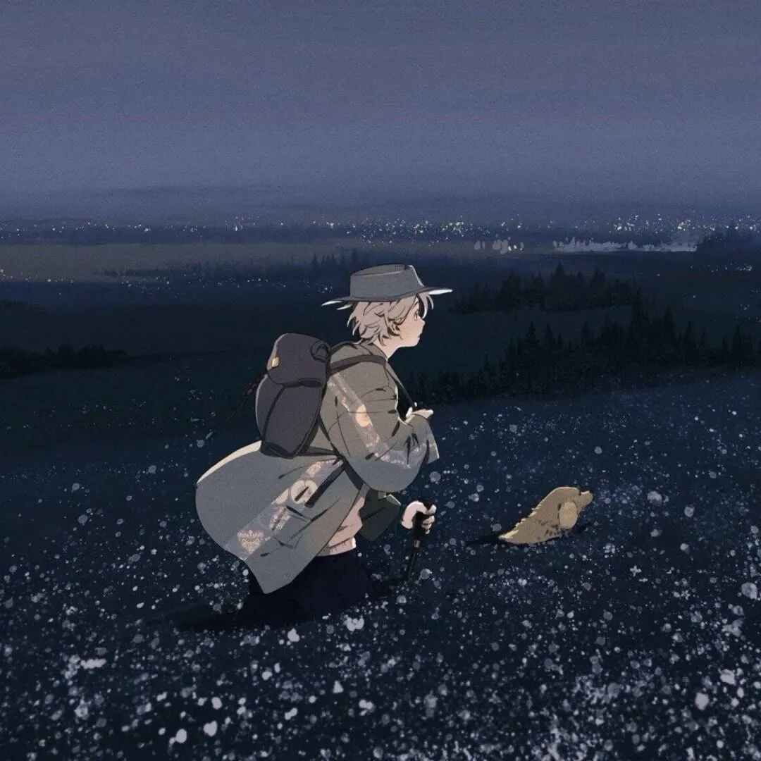 动漫头像蓝白格调冷淡风男女头像