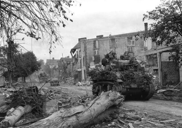 德国党卫军第17装甲掷弹兵师在诺曼底的卡朗唐到莫尔坦一线的反击作战