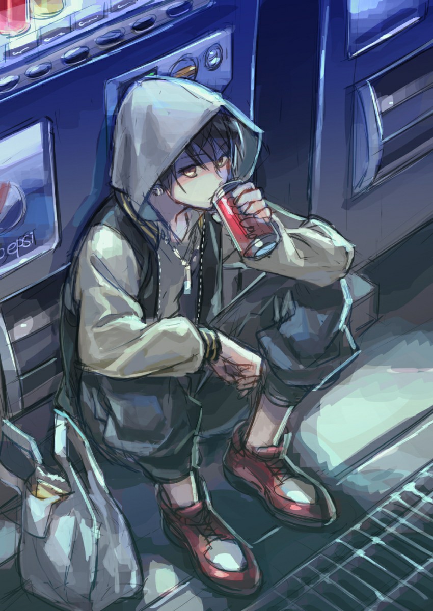 p站美图推荐——卫衣男子特辑_兜帽_帅脸_风格