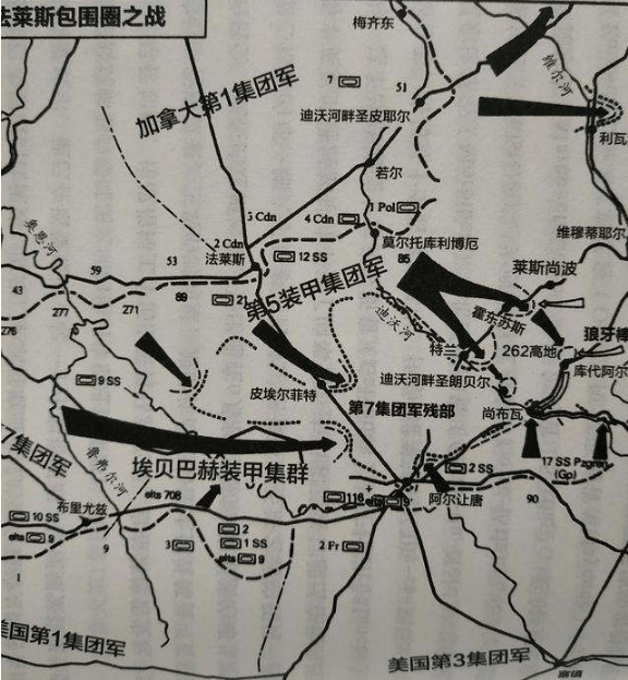 原創二戰1944年諾曼底戰役後期德軍第9裝甲師的法萊斯陷阱突圍戰
