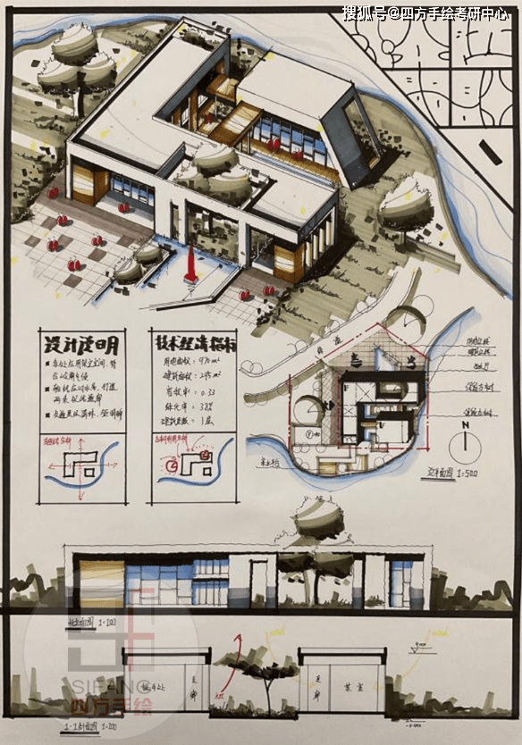 狀元經驗22屆廣東工業大學z學長建築學考研第一391分快題第一140分