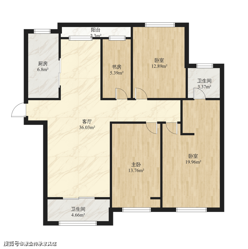 通常使用中式的屏风,窗棂,或者简约化的中式"博古架"进行隔断,本案例