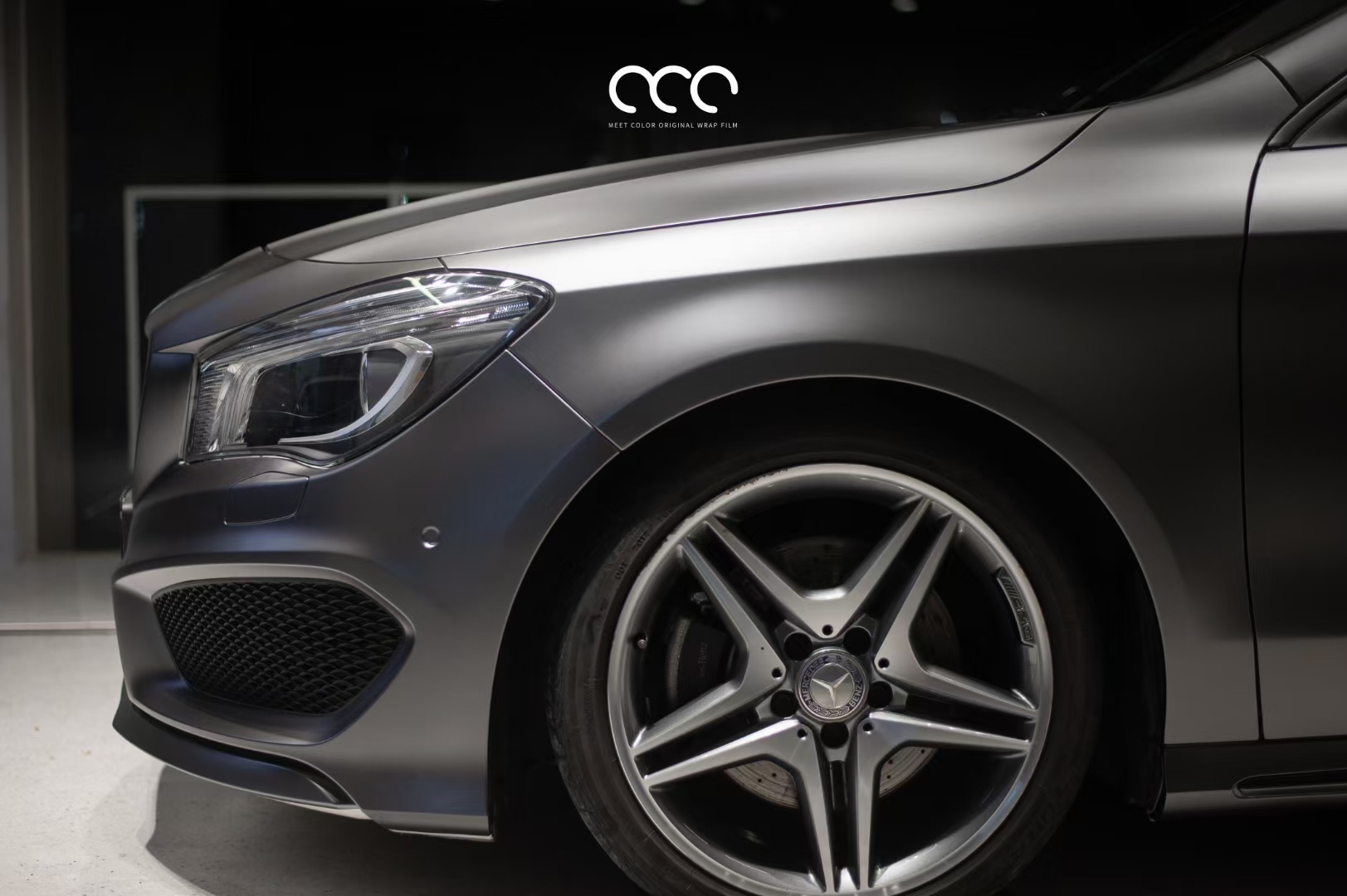 奔驰cla220 漫彩改色膜山灰