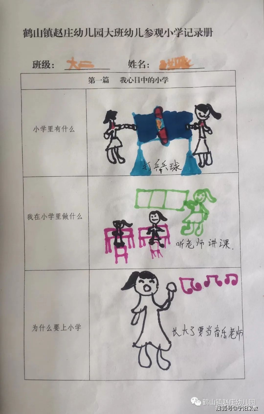 采访小学生调查表图片