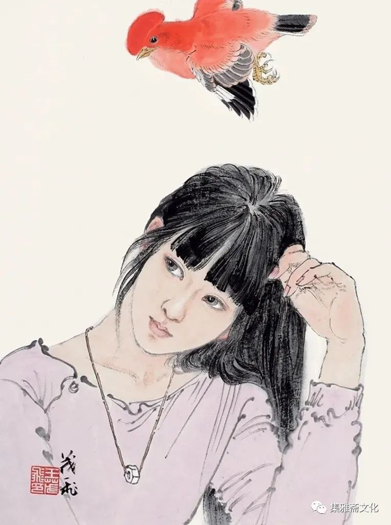 曼妙清芳形神兼备王茂飞写意人物画赏析