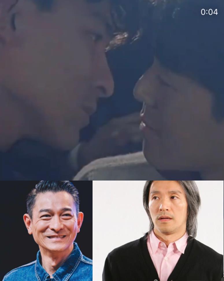 原创周星驰的昔日荧屏初吻曝光与刘德华含情脉脉激情接吻终生难忘