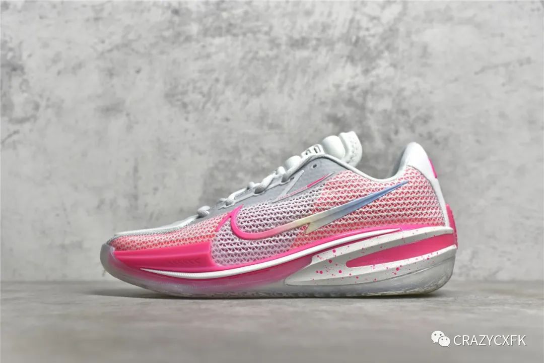 耐克nikeairzoomgtcutthinkpink抗乳腺癌樱桃粉白渐变运动鞋